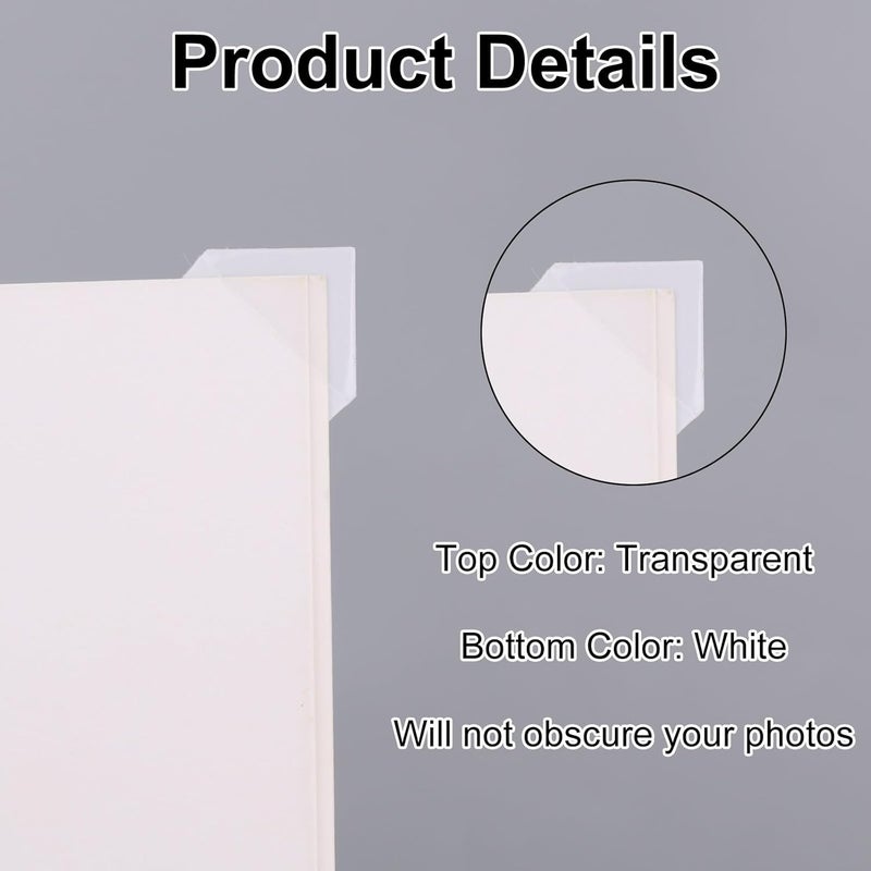 Penitue 15 Sheets Photo Mounting Corners for Scrapbooking, Clear Self Adhesive Scrapbook Corners Stickers Supplies Accessories for DIY Album Pictures Personal Journal Memory Books - Image 4
